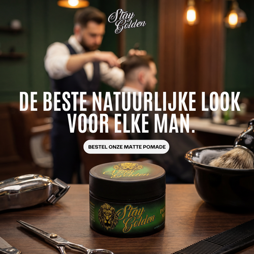 Stay Golden Matte Pomade (120 ml) – sterke hold, matte finish, op waterbasis