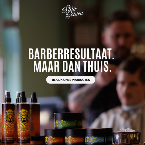 Stay Golden Medium Pomade (120ml)– medium hold, natuurlijke glans, op waterbasis