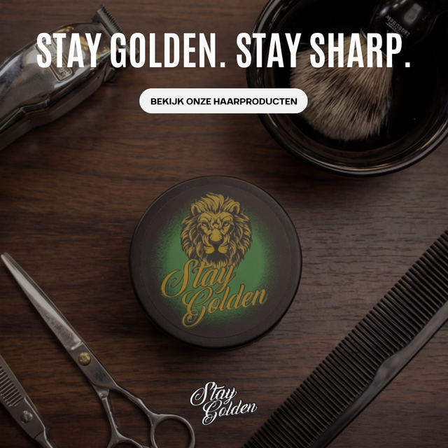 Stay Golden Matte Pomade (120 ml) – sterke hold, matte finish, op waterbasis