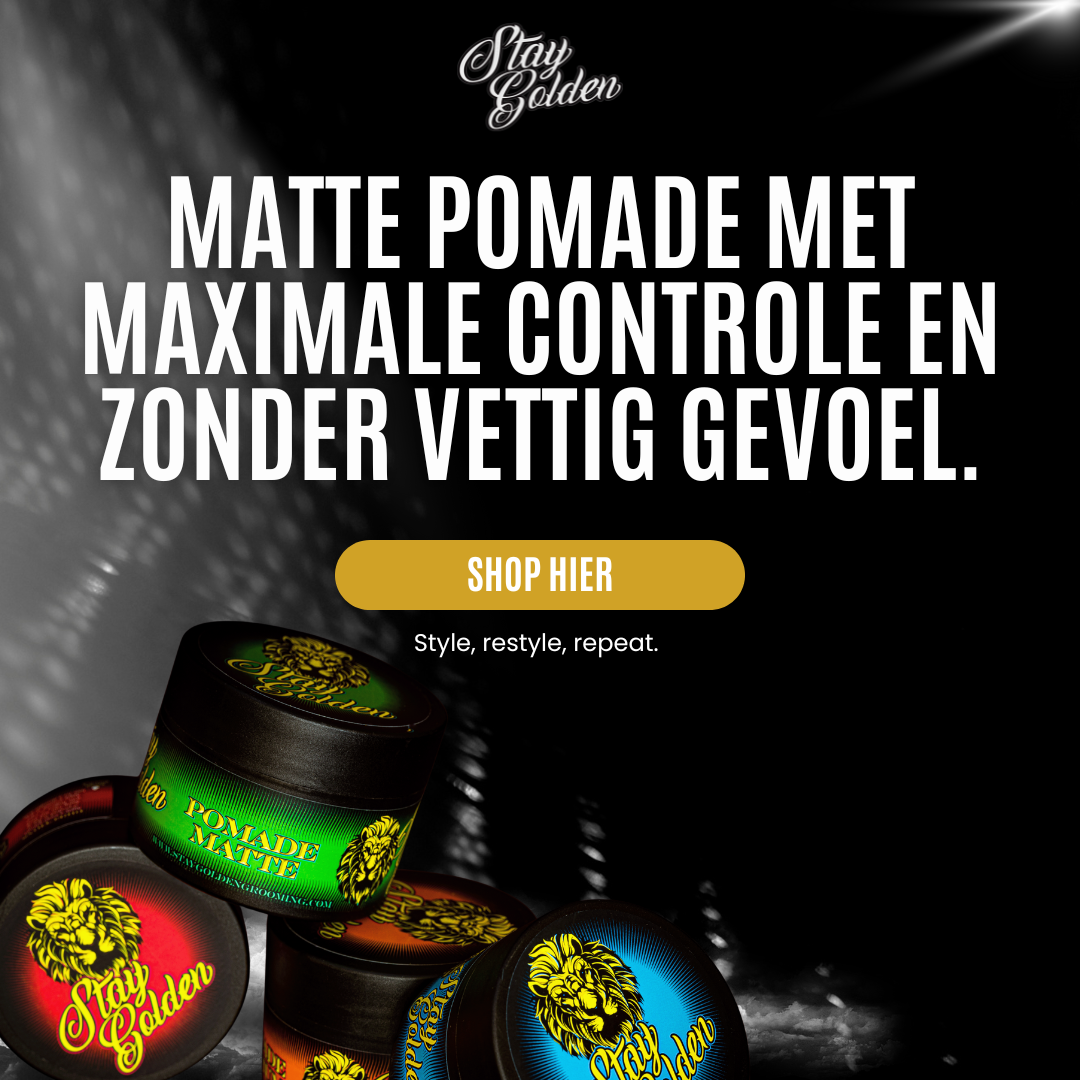 Stay Golden Matte Pomade (120 ml) – sterke hold, matte finish, op waterbasis