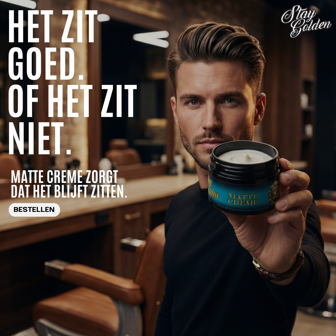 Matte Crème (120ml) – medium hold, matte afwerking, op waterbasis - Stay Golden
