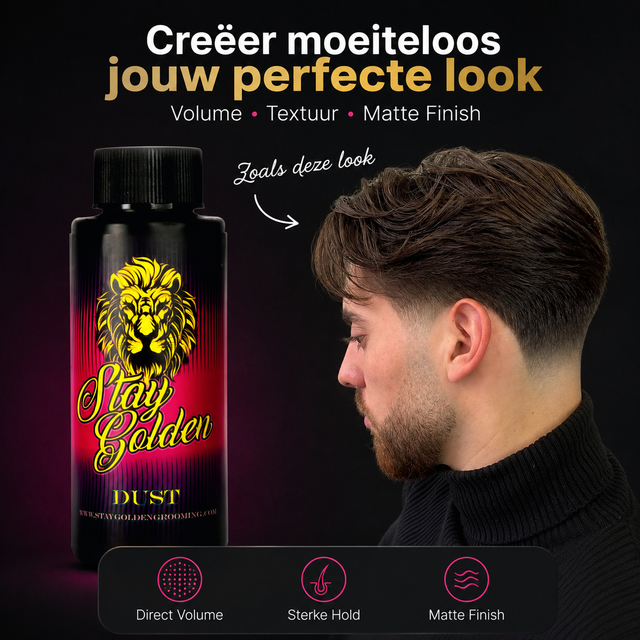 stay golden dus volumepoeder geeft het haar volume en textuur en een matte finish