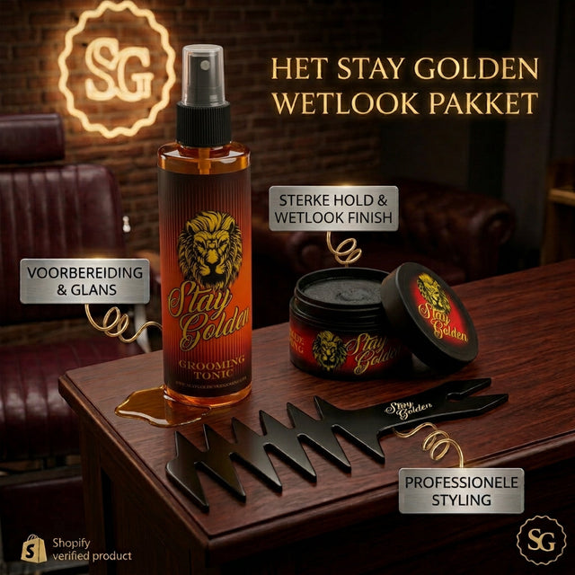 Wetlook Pakket - Barbershop Resultaat Thuis - Stay Golden
