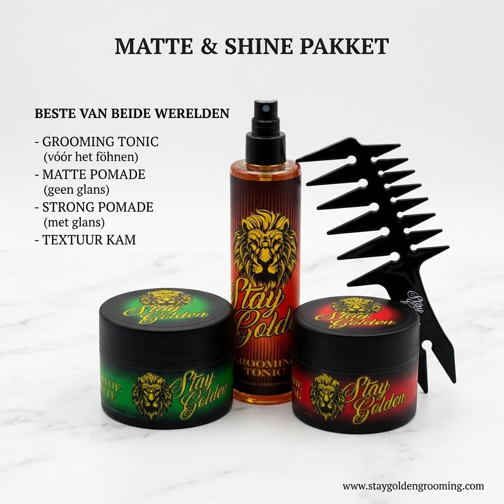 Matte & Shine Pakket - Barberlook maar dan thuis.